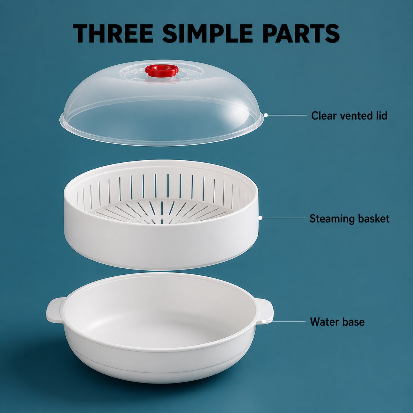 Microwave Vegetable & Bun Steamer – Healthy Steam Cooking in Minutes