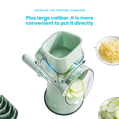 Jillani’s 5-in-1 Rotary Vegetable Slicer & Grater with Suction Base