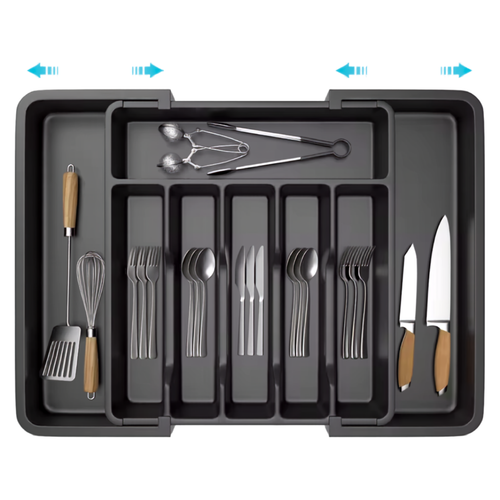 Jillani’s Expandable Cutlery Drawer Organiser – 8 Compartments, 33–57cm
