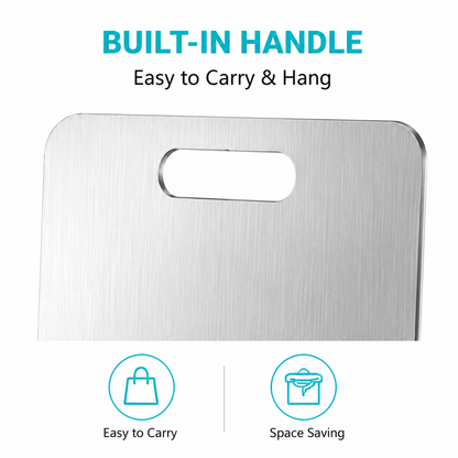 3-Piece Stainless Steel Cutting Board Set – Heavy-Duty Double-Sided Chopping Boards for Meat, Vegetables, Bread & Dough