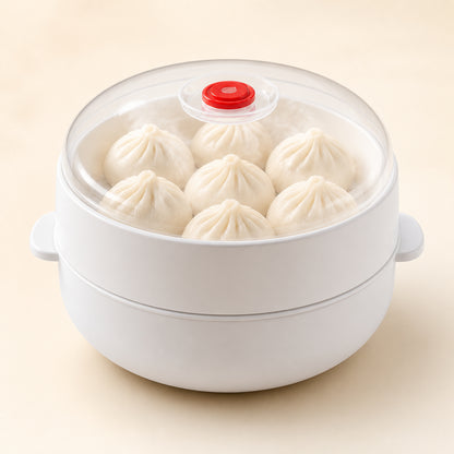 Microwave Vegetable & Bun Steamer – Healthy Steam Cooking in Minutes