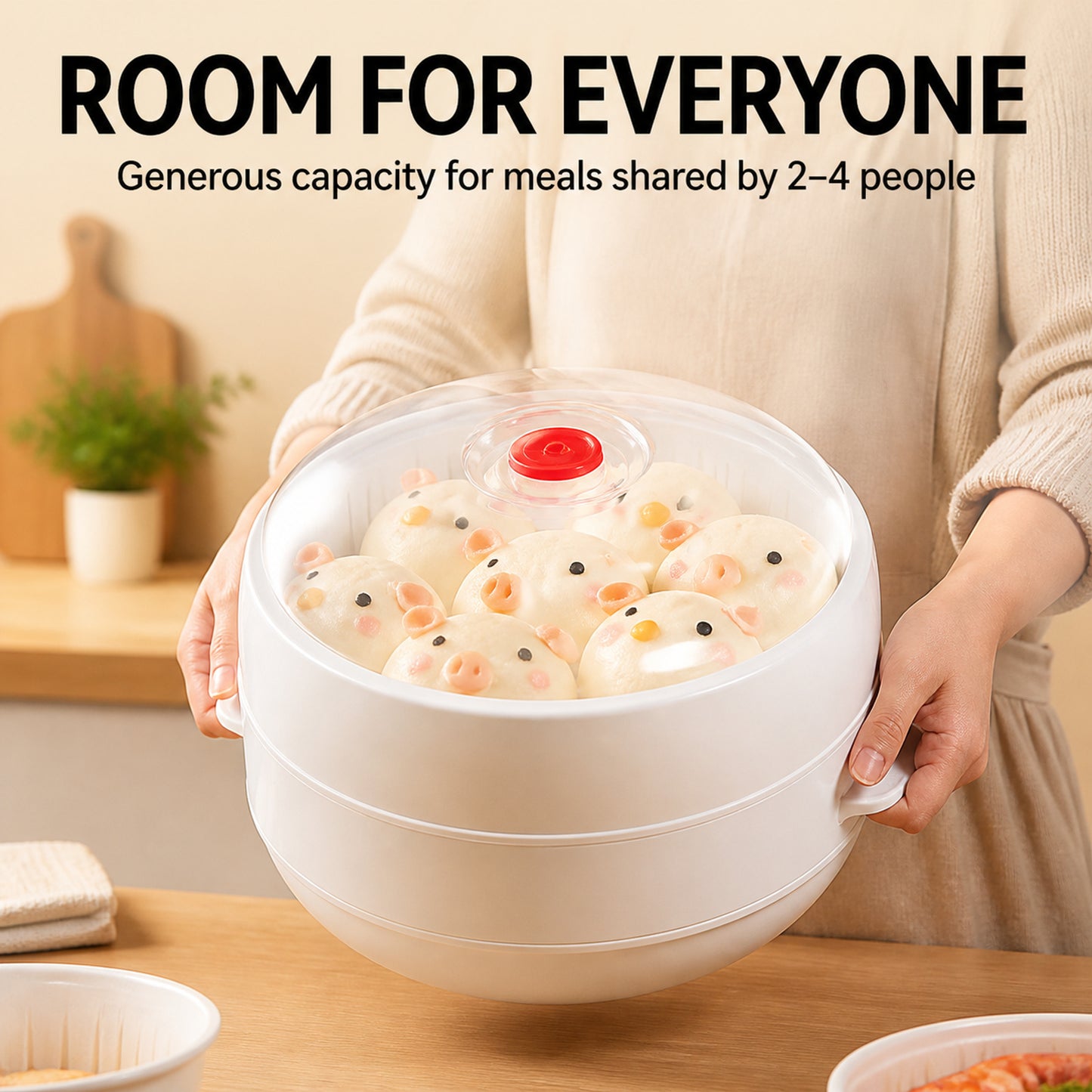 Microwave Vegetable & Bun Steamer – Healthy Steam Cooking in Minutes
