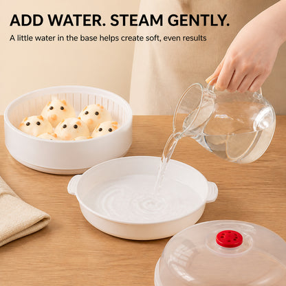 Microwave Vegetable & Bun Steamer – Healthy Steam Cooking in Minutes
