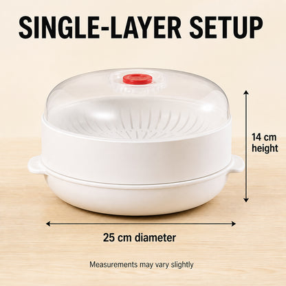 Microwave Vegetable & Bun Steamer – Healthy Steam Cooking in Minutes