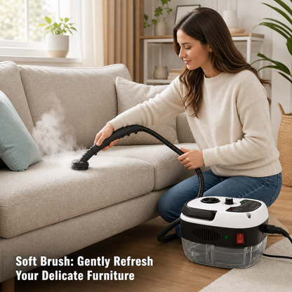 Jillani’s 2500W High-Pressure Steam Cleaner – 1000ml Tank, 6-Level Control & Multi-Surface Brush Kit