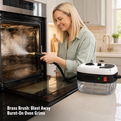 Jillani’s 2500W High-Pressure Steam Cleaner – 1000ml Tank, 6-Level Control & Multi-Surface Brush Kit